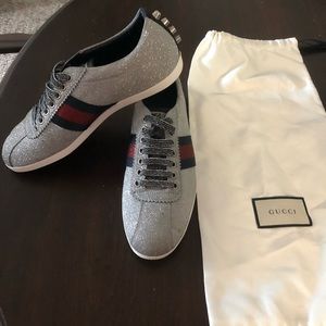 Gucci glitter wed sneakers with studs